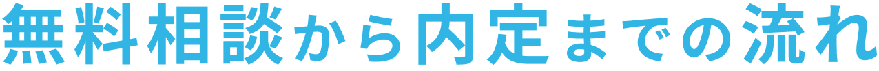 無料相談から内定までの流れ
